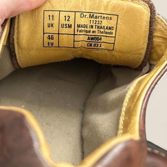 Dr. Martens Brown Leather Oxford Shoes Vintage Grunge Gorpcore Size 12 main image 7